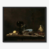 Still Life with Roemer, Salt Cellar, Tobacco, Lemon, and Olives by Jan Jansz van de Velde III - thumbnail_1_bf_66fa5d238213847b6f35789b